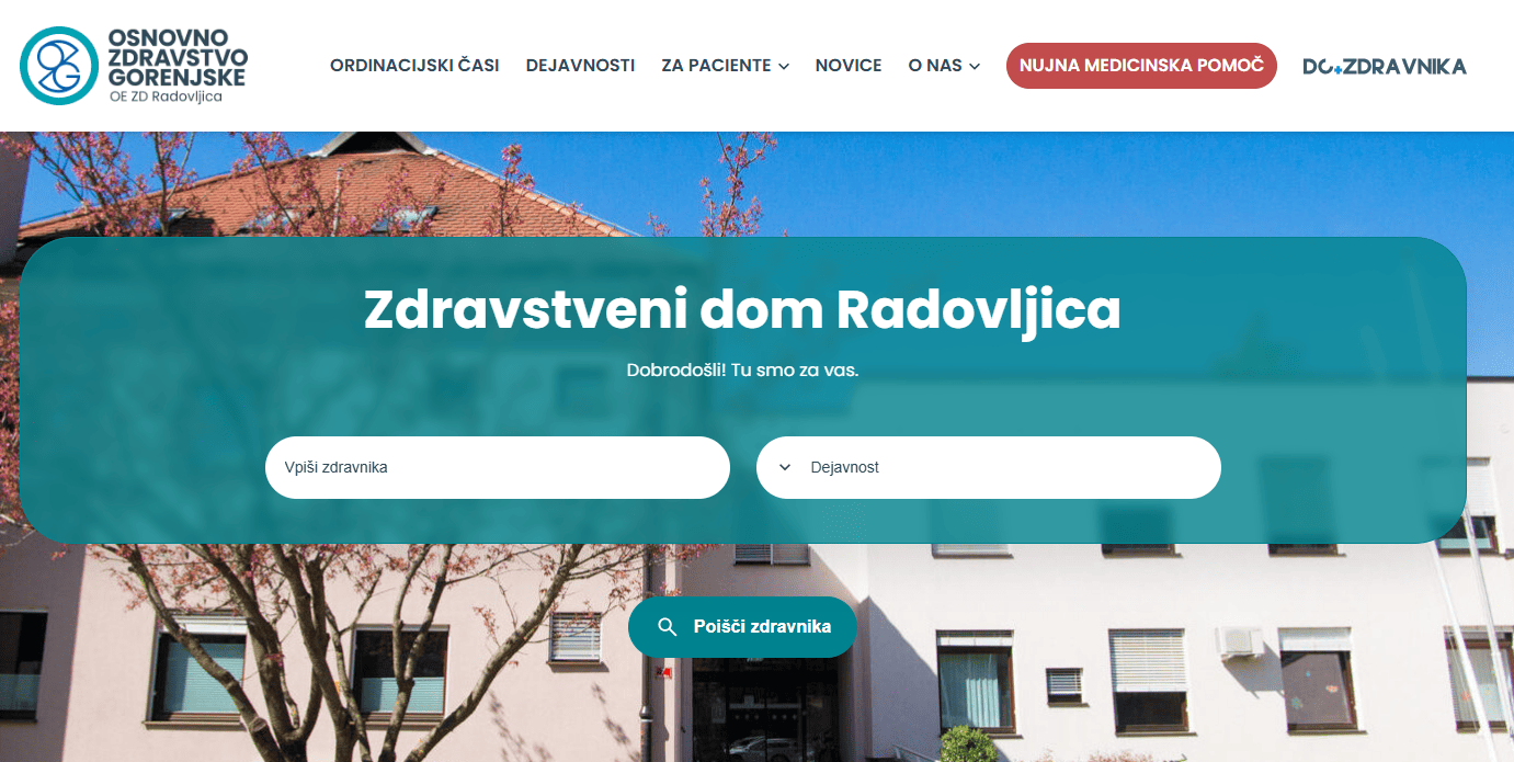 Nova spletna stran ZD Radovljica